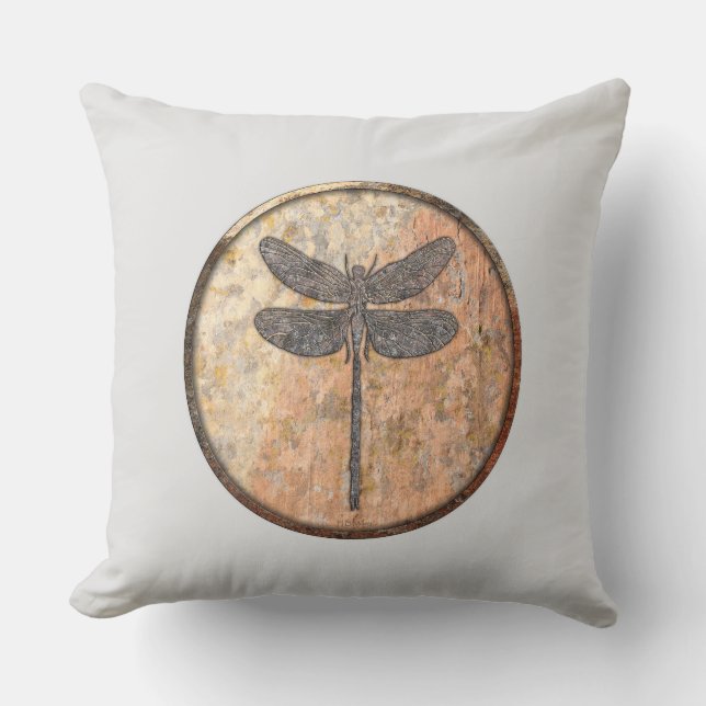 Coussin de lancer Dragonfly Talking Canyons, Nouve (Recto)