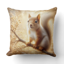 Coussin de lancer Écureuil de bois doré