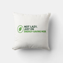 Coussin de lancer en mode économie d'énergie drôle