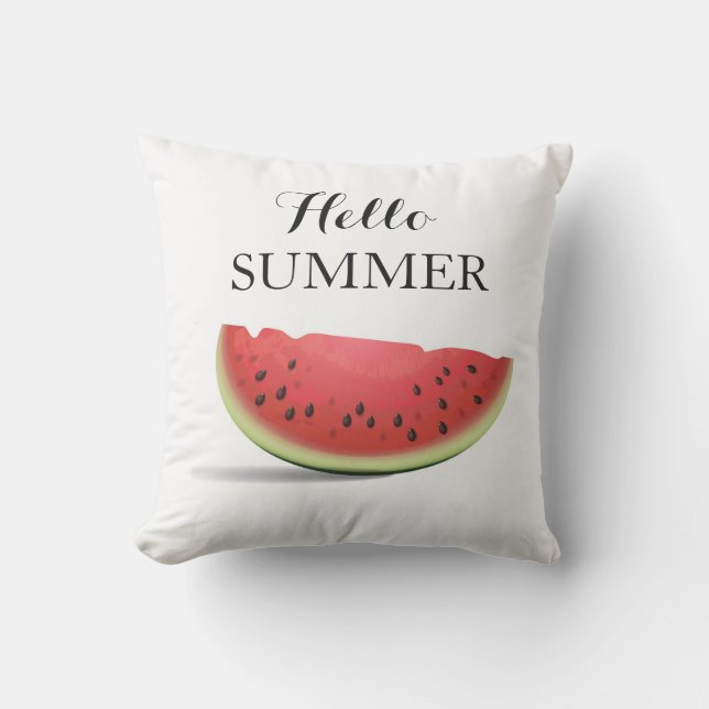 Coussin de lancer extérieur - Bonjour Coussin de L (Recto)