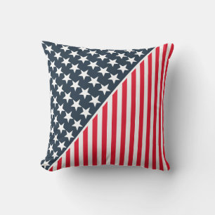 Coussin de lancer extérieur - Étoiles et rayures p