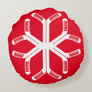 Coussin de lancer flocon de neige bâtons de hockey