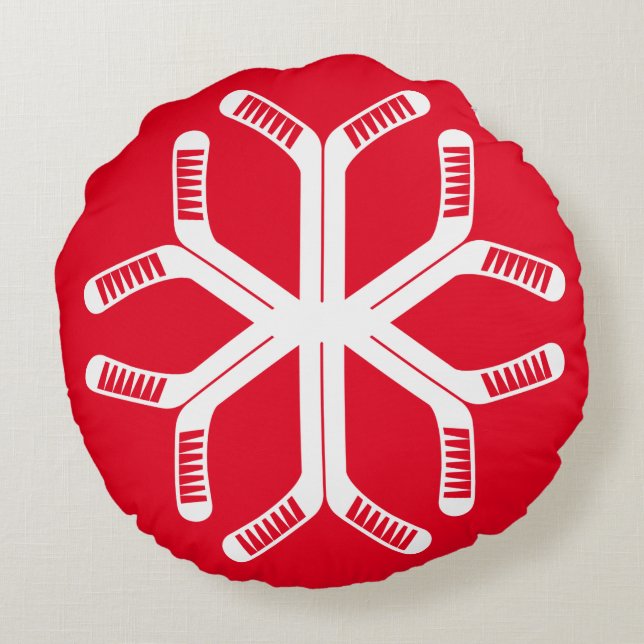 Coussin de lancer flocon de neige bâtons de hockey (Dos)