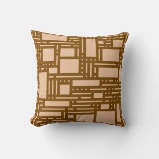 Coussin de lancer géométrique abstrait en terre cu