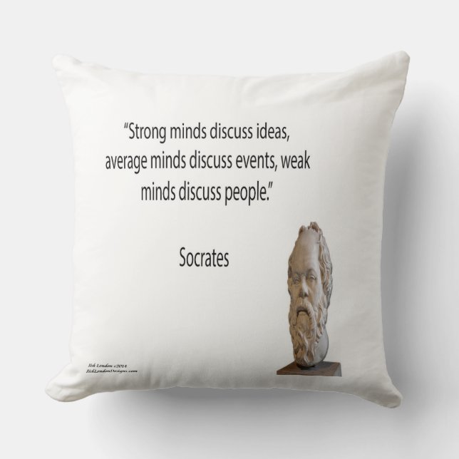 Coussin de lancer grand modèle Socrate Esprit Fort (Recto)