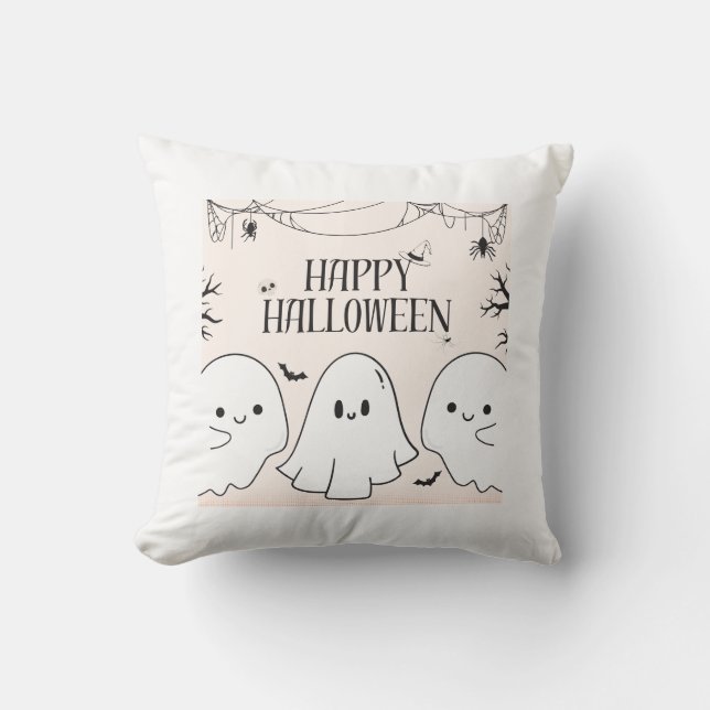 Coussin de lancer Halloween effrayant (Recto)