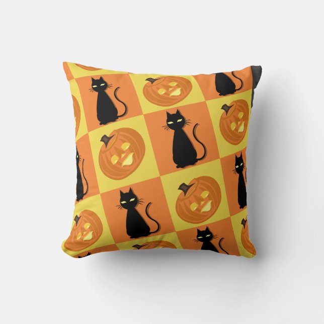 Coussin de lancer Jack-o'-lantern (Recto)