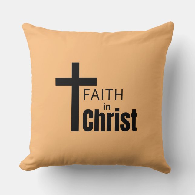 Coussin de lancer la foi en Christ (Recto)