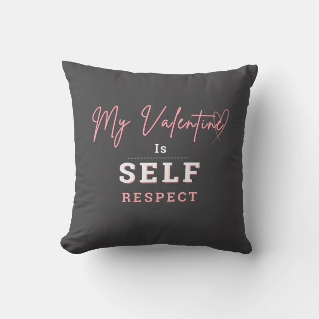 Coussin de lancer Ma Saint-Valentin est le respect (Recto)