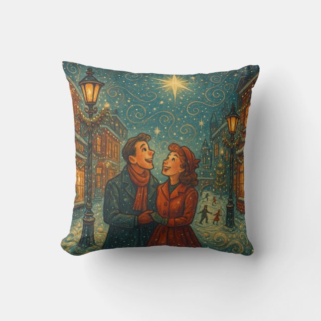 Coussin de lancer Merveille de Noël (Recto)