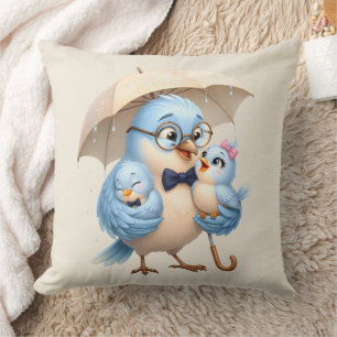 Coussin de lancer oiseau père Cadeau papa
