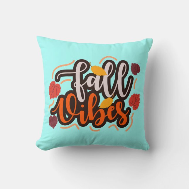 Coussin de lancer pour ambiance d'automne (Recto)