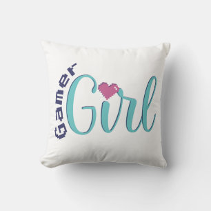 Coussin de lancer pour fille de gamer - Cadeau de