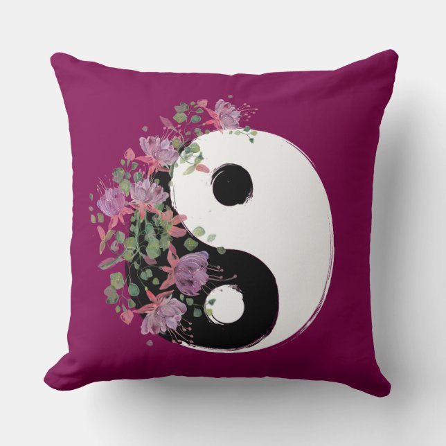 Coussin de lancer Yin Yang  (Recto)