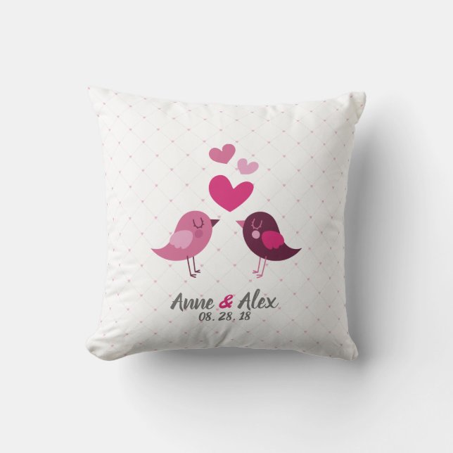 Coussin de l'anniversaire du Mariage Valentine per (Recto)