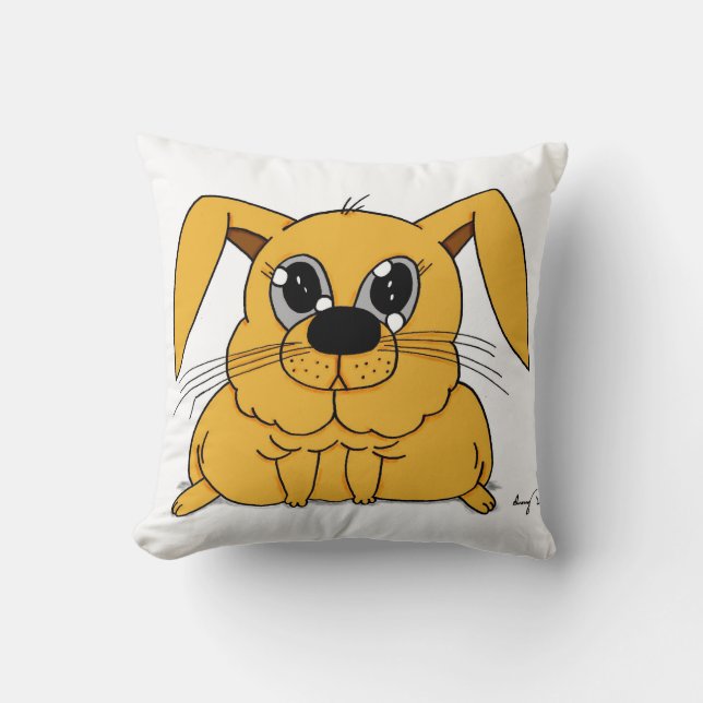 Coussin de lapin gras mou - violet (Recto)