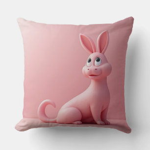 Coussin de lapin rose