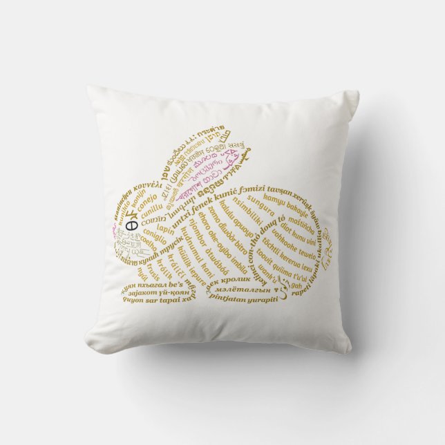 Coussin de lapin Wor(l)d (Recto)