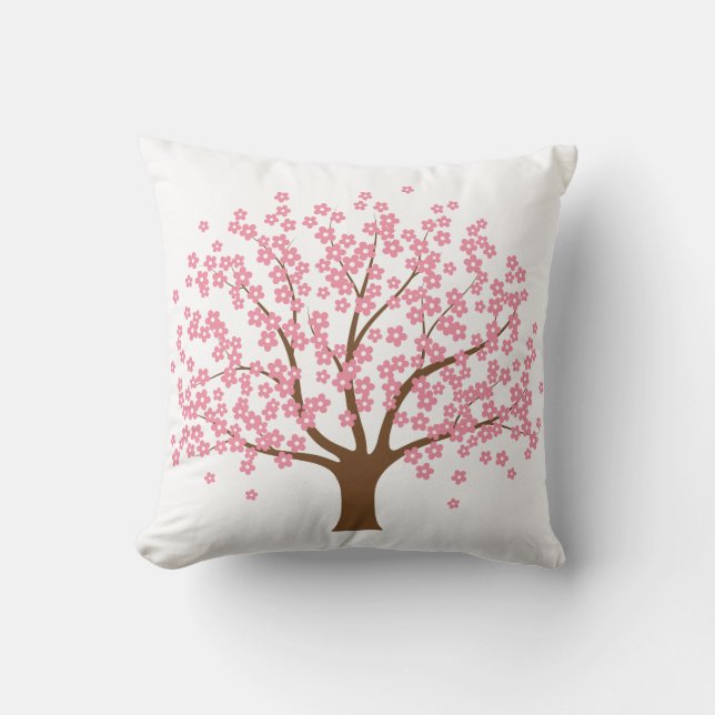 Coussin de l'arbre de fleurs de printemps (Recto)