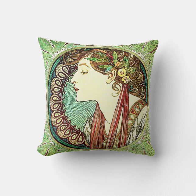 Coussin de laurier d'Alphonse Mucha (Recto)