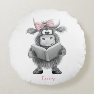 Coussin de lecture personnalisé de la vache Highla