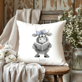 Coussin de lecture personnalisé de la vache Highla