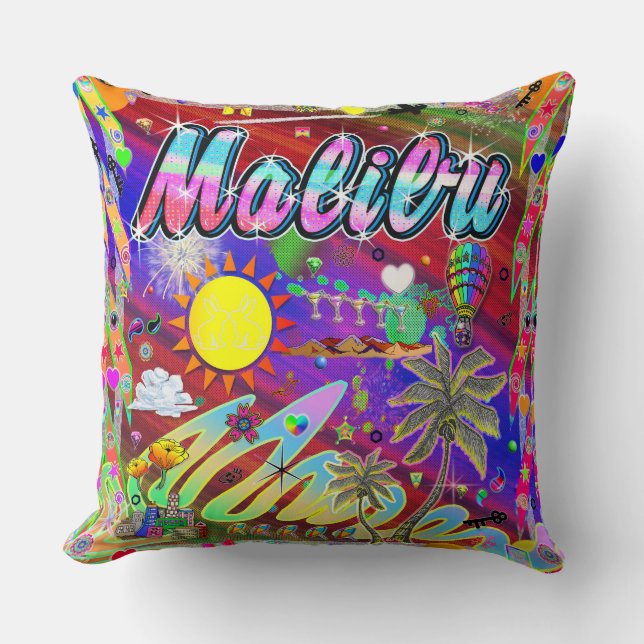 Coussin de l'ère Malibu Nu (Recto)