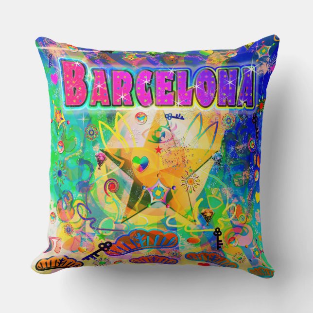 Coussin de l'heure Epoch de Barcelone (Recto)