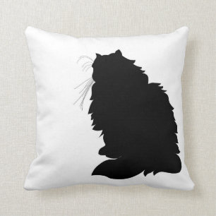 Coussin de l'Himalaya de silhouette de chat