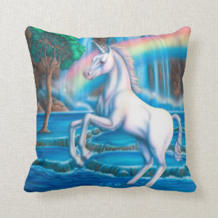 Coussin de licorne d'arc-en-ciel
