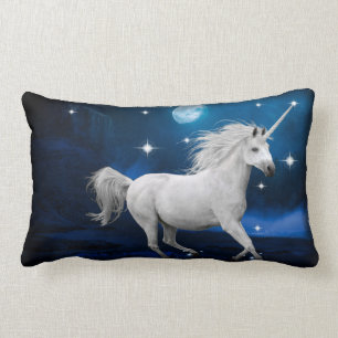Coussin de licorne de clair de lune d'impression