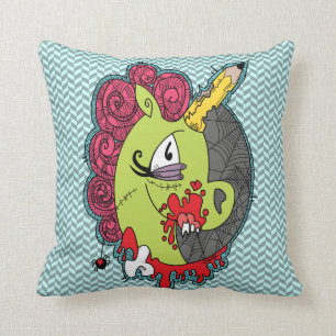 Coussin de licorne de zombi