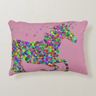 Coussin de licorne d'étincelle d'arc-en-ciel