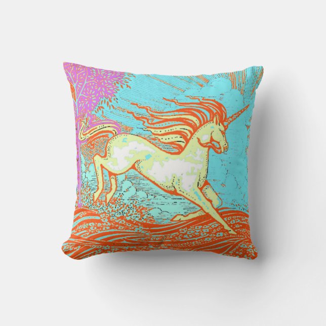 Coussin de l'imaginaire de l'amant de licorne par (Recto)