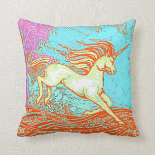 Coussin de l'imaginaire de l'amant de licorne par