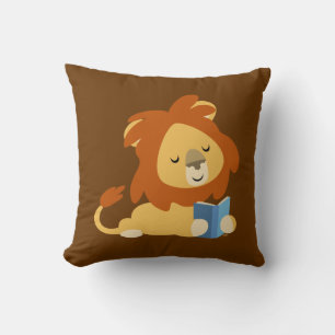 Coussin de Lion en Lion à lecture mignonne
