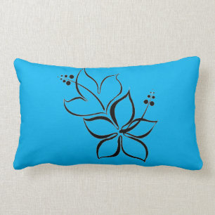 Coussin de lit tropical de turquoise de conception