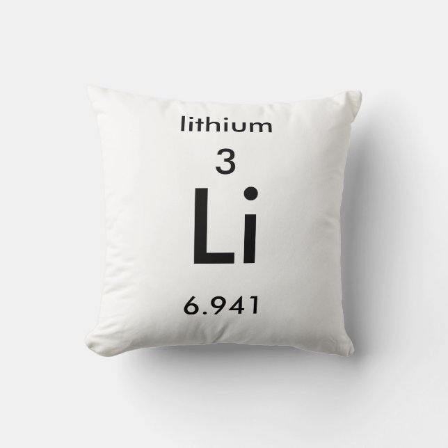 Coussin de lithium du tableau périodique 3 (Recto)