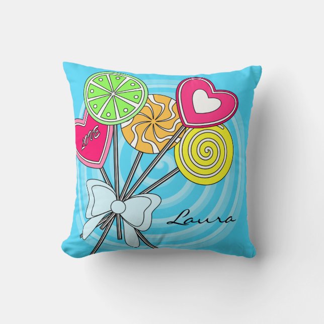Coussin de lollipop bleu (Recto)
