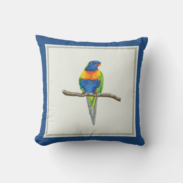 Coussin de Lorikeet d'arc-en-ciel - couleur pour (Recto)