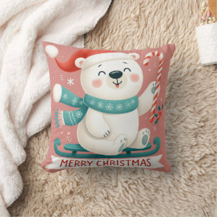 coussin de l'ours polaire de noël