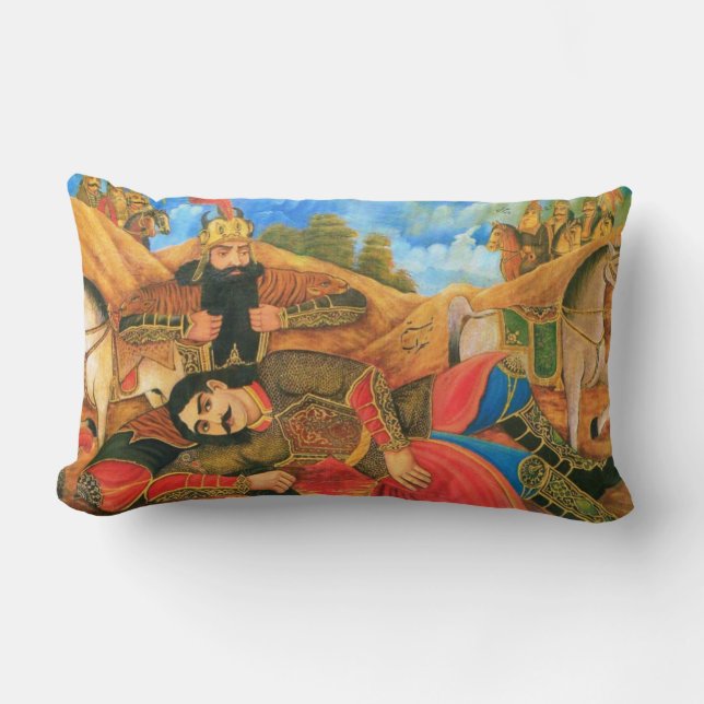 Coussin de Lumbar de Rostam et de Sohrab (Recto)