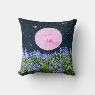 Coussin de lune rose