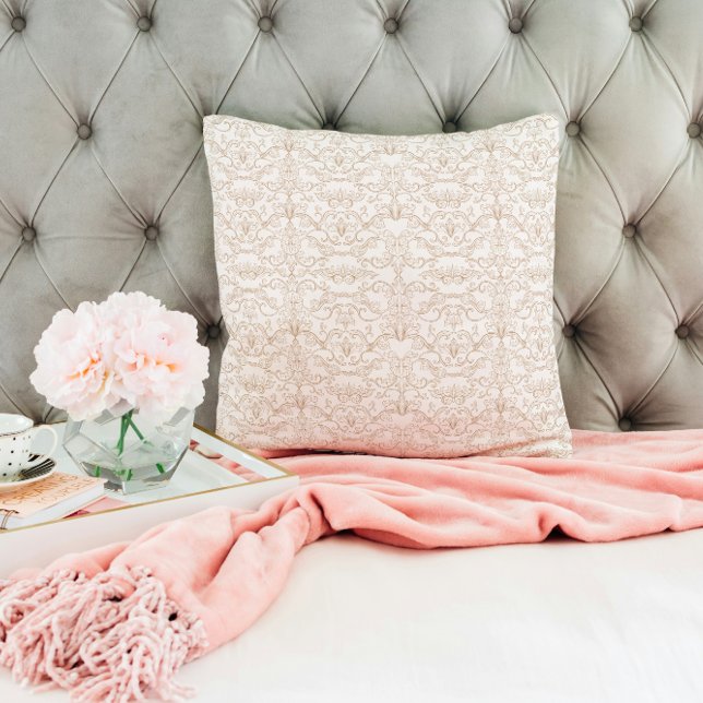 Coussin de luxe baroque damask or royal (Créateur téléchargé)