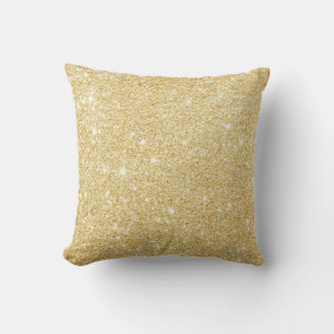 Coussin de luxe Chic Faux Gold Parties scintillant