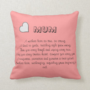 Coussin de maman avec le vers