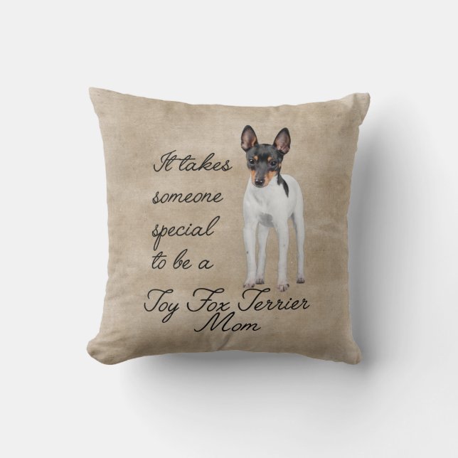 Coussin de maman de Fox Terrier de jouet (Recto)