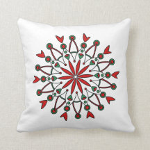 Coussin de Mandala de Noël réutilisable