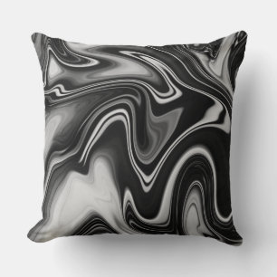 Coussin de marbre réversible noir/blanc
