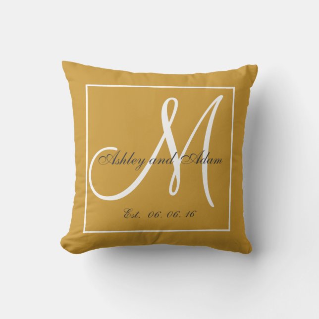 Coussin de Mariage de conservation du monogramme B (Recto)